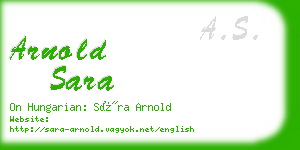 arnold sara business card